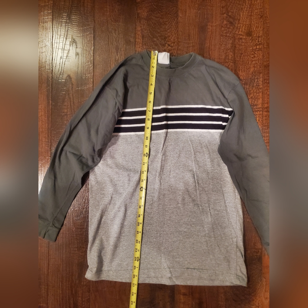 Vintage Boys utility striped long sleeve shirt size XL